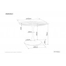 Стол обеденный SIGNAL AMADEO орех/черный мат 100